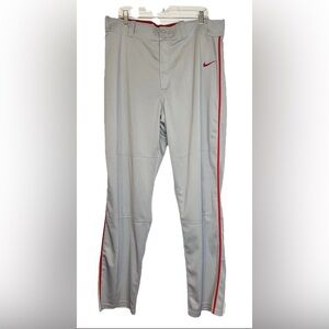 Nike Swingman Baseball Pants Men’s Size XXL Light Gray Red Big & Tall Athletic